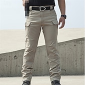 baratos Partes inferiores-Homens Calça Cargo Calças de Trilha calças de caminhada Ao ar livre Normal Prova-de-Água A Prova de Vento Secagem Rápida Leve Calças Bolso Com Zíper Preto Verde Acampar e Caminhar Golfe Corrida S M L