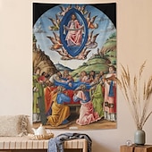 halpa Uskonnollinen kudos-Keskiajan Gobeliini Keskiajan Roikkuu Gobeliini Suuri Gobeliini Maalauksellinen Koriste Valokuva Tausta Peitto Verho Koti Makuuhuone Olohuoneen Koristus