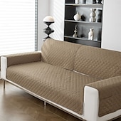 baratos Cobertura de Sofa-Capa de sofá antiderrapante de 1 peça - tecido clássico de poliéster acolchoado, para sofás de 1 a 4 lugares, perfeita para sala de estar, escritório, quarto ou uso externo (apoios de braço) &amp;encosto