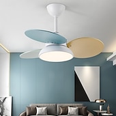 cheap Ceiling Fan Lights-Nordic Style Metal Ceiling Fan LED Ceiling Light for Children&#039;s Bedroom