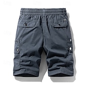 economico Classico-Per uomo Pantaloncini cargo Shorts Pantaloncini Estivi Coulisse Elastico in vita Multi-tasche Semplice Comodità Indossabile Lunghezza al ginocchio All&#039;aperto Sport Quotidiano Moda Casual Nero Cachi