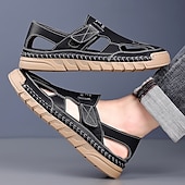 Χαμηλού Κόστους Υπαίθριες σάντες-Ανδρικά καφέ slip-on σανδάλια εξωτερικού χώρου με ελαστικά λουράκια και αναπνεύσιμο mesh επάνω μέρος για καλοκαιρινές περιπέτειες