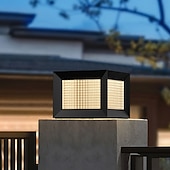 cheap Post Light-Outdoor Post Lights Fixture Modern Yard Entry Outdoor Column Lights Metal Housing Patio Pillar Lights 110-240V 5W