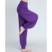 billiga bloomers &amp; haremsbyxor-Dam Yogabyxor Harem byxor underbyxor Lättvikt Hög midja Gym Pilates Zumba Underdelar Svart Vit Rosa Huvudstad Höst sporter Sportkläder Microelastisk Lös passning