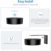 economico luce dell&#039;armadio-luci per quadri da parete, luci magnetiche a batteria per poster con 3 temperature di colore &amp;12 luci da parete RGB con timer dimmerabile e telecomando, per pittura, decorazione per cornice espositiva