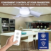 billiga Takfläktlampor-Sockelbris moderna takfläktar med LED-lampor 15 LED e26/e27 skruvsockel mini-sockelfläkt med sladd för sovrum vardagsrum kök balkong