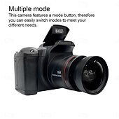 cheap Digital Camera-16-Megapixel Digital Camera With 1080P 16X Zoom Digital Image Stabilization Includes 600mAh battery 2.4-Inch Removable Lens Home Video Camera Maximum 128GB