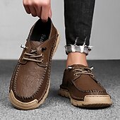 abordables sandales d&#039;extérieur-Baskets d&#039;extérieur pour hommes en cuir marron avec tige en mesh, semelle intérieure coussinée et semelle en caoutchouc durable pour le sport, la randonnée et les aventures actives en plein air