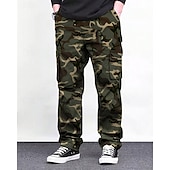 cheap Cargo Pants-Men&#039;s Cargo Pants Trousers Elastic Waist Drawstring Multi Pocket Plain Wearable Outdoor Daily Camping &amp; Hiking Fashion Classic Black Green