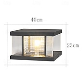 abordables Lampadaire sur poteau-Lampadaire d&#039;extérieur à LED en métal de 20 W, luminaire à colonne pour entrée de jardin, 110-240 V