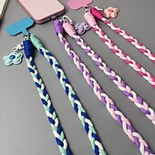 economico Lanyards e cinturini da polso per telefono-Nuovo cinturino da viaggio per alpinismo in corda intrecciata, alla moda e resistente, ideale per appendere il telefono cellulare a tracolla.