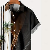 בגדי ריקוד גברים עץ קוקוס גלים חולצה חולצת הוואי חולצה עם כפתורים שרוולים קצרים הוואי חגים ביגוד חוף קיץ אביב צווארון מתקפל הדפסת תלת מימד חולצות צווארון כיס אחד קדמי שחור זול צמחים טרופיים-בגדי ריקוד גברים עץ קוקוס גלים חולצה חולצת הוואי חולצה עם כפתורים שרוולים קצרים הוואי חגים ביגוד חוף קיץ אביב צווארון מתקפל הדפסת תלת מימד חולצות צווארון כיס אחד קדמי שחור