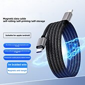 ieftine Cabluri Telefon Mobil-Cablu de încărcare tip C cu încărcare super rapidă și organizare magnetică - USB-C universal pentru iPhone, Huawei, Android, toate modelele de telefoane