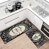 cheap Halloween Kithen-2pcs Halloween Kitchen Rugs and Mats Non-Slip Anti-Fatigue Kitchen Rug Set for Entryway ,Kitchen and Laundry