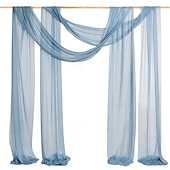cheap Artificial Plants &amp; Flowers-20FT Mesh Tulle Fabric, Silky Wrinkle-Resistant Chiffon Sheer Drapery for Wedding Decor, Bridal Canopy, Event Backdrop, Festival, and Arch Drapes