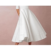 preiswerte Kleine weiße Kleider-Strandhochzeit Strand Einfache Hochzeitskleider A-Linie V-Ausschnitt ärmellos Gericht Zug Satin Brautkleider mit Falten Raffung um zu beeindrucken