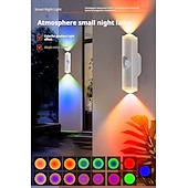 cheap Puck Lights-1 Pc Led Charging Puck Lights Spotlight, Sensor  Night Light, Usb Charging, Three Color Dimming, Magnetic Installation, No Need For Wiring Or Punching Hole