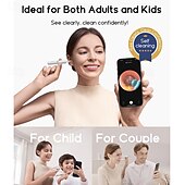 cheap Household Appliances-Bebird Earsight Plus R37R Ear Cleaning Camera Wax Removal Tool kit Flexible Earwax Cleaner Scope Otoscope Cam Light Visual Earpick Tweezers Wireless Ear-Wax Remover for Adults &amp; Kids