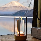 cheap Table&amp;Reading Lights-Crystal Lantern Light, Czgor Battery Operated Rechargeable Cordless Crystal Table Lantern Lamp with 3-Color, Portable Small LED Desk Lamp for Indoor/Outdoor Patio Camping Bedroom Bar Restaurant