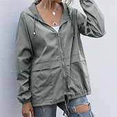 abordables Vestes imperméables-Femmes Veste de randonnée Veste de pluie Imperméable Extérieur Imperméable Coupe-vent Tenues de randonnée Vêtements de randonnée Printemps Automne Top Coton Camping / Randonnée / Spéléologie Course