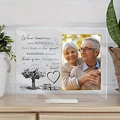 cheap Memorial Gift-Personalized Memorial Photo Plaque with Base,Custom Acrylic Sympathy Gifts Missing You Photo Frames Plaque I&#039;m Always With You Picture Frame