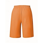 baratos Shorts-Mulheres chinês Bermudas Férias Moda Básico Comprimento do joelho Cintura Alta Tecido Bolsos Cintura elástica Confortável Macio Micro-Elástica Ao ar livre Rua Verde Militar Azul marinho Preto Branco