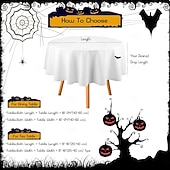 baratos Halloween Cozinha-Toalhas de mesa de Halloween, toalha de mesa de abóbora de 150 cm de diâmetro, toalha de mesa retangular decorativa, toalha de mesa de cozinha para o dia de todos os santos para festa, festival,