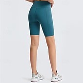 billiga Enkla Leggings-Dam Shorts Damasker Streetwear Ledigt Knelängd Hög midja Slät Elastisk midja Mateial som andas Elastisk Semester Gata Dagliga kläder Svart Blå Grön Ljusgrå Sommar Normal