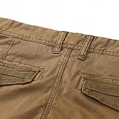abordables Pantalons Cargo-Homme Pantalons Cargo Pantalons Boutons Taille Élastique Multi-poches Uni Portable Extérieur Quotidien Camping &amp; Randonnée Mode Classique Noir Vert Véronèse