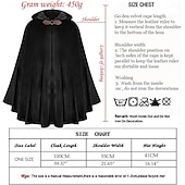 abordables Capas &amp; Capa-Medieval Traje de sudaderas con capucha Normal Moda Sin Cuello Adultos Adulto Capa Todas las Temporadas