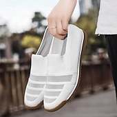 preiswerte Herrenpantoletten &amp; -slipper-Herren-Slipper aus Strick, atmungsaktives Obermaterial aus Webstoff mit flexibler Gummisohle, bequem und leicht für Sommer, Strand und Autofahren