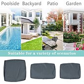economico Copertura per Cuscini da Patio-Set di 14 fodere per cuscini impermeabili da esterno per patio, adatte a divani componibili in vimini e rattan da 6 posti, include 8 schienali e fodere per cuscini da patio resistenti allo sbiadimento