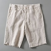 halpa Koti-Miesten Shortsit Liinavaatteet Kesähousut Rantahousut Napit Tasku Tavallinen Mukavuus Hengittävä Lyhyt Loma Pyhäpäivä Hiekkaranta Havaijilainen Boheemi Valkoinen Khaki