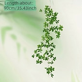 levne Umělé rostliny a zeleň-Umělá závěsná rostlina 90 cm (35,4 palce) z umělé zeleně, girlanda z plastových listů pro domácí dekoraci, umělá vlečná rostlina na zakrytí potrubí, dekorace do obývacího pokoje