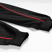 economico Tute da ginnastica-Per uomo Tuta da Ginnastica Pantaloni da Tuta Felpa con cappuccio e zip Tasca Blocco di colori Completo Abbigliamento Autunno Nero Blu marino scuro Palestra Allenamento Sportivo Antivento Manica Lunga