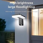 economico Applique per esterni-Lampada da parete solare con testa pieghevole da 120 cm, rilevamento a infrarossi remoto, 3 modalità di illuminazione, pannello solare efficiente impermeabile IP65, 1 pezzo