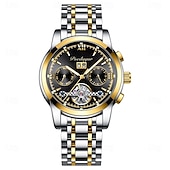 economico Orologi meccanici-Orologio da uomo con tourbillon meccanico automatico, orologio sportivo di lusso in acciaio inossidabile.