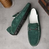 abordables Chaussures sans lacets &amp; mocassins-Mocassins en daim beige pour hommes avec boucle, légers et flexibles, parfaits pour une tenue de bureau décontractée, des soirées sociales et des journées de détente