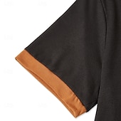 billige grunnleggende t-skjorter-Herre T skjorte T-skjorte Kortermet Kort Erme V-hals Med åpning Sommer Fargeblokk Mote Designer Grunnleggende Klassisk Stil Feriereise Gate Ut på byen Hvit Svart Navyblå Topp T-skjorte for menn