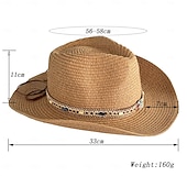 olcso Kalapok-retró divatos cowboy kalapok retró divatos nagy ereszű, ívelt szélű, kemény szalma western cowboy kalapok utazáshoz mindenféle strandkalap férfiaknak és nőknek