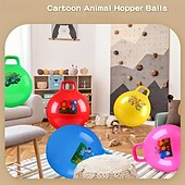 お買い得  屋外活動-ハンドル付きの耐久性のある巨大な跳ねるボール、楽しいスポーツ &amp;3～6歳のお子様向けゲーム。誕生日、クリスマス、ハロウィン、感謝祭、イースターに最適なギフト。（ランダムカラーパターン）PVC製おもちゃ。