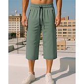 levne Běžecké kalhoty a legíny-Pánské Běžecké kalhoty Capri Koşu Pantolonları Elastický pas Capri kalhoty Sporty a outdoor Ležérní Lehká váha Prodyšné Tenis Běhání Běh Běžný sportovní oblečení Sportovní oděvy Jednobarevné Čern