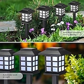 cheap Pathway Lights &amp; Lanterns-4PCS LED Solar Pathway Lights Outdoor Lights Waterproof Lawn Lights Garden Landscape Courtyard Terrace Driveway Decorative Lighting