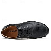 economico sandali da esterno-Scarpe da passeggio traspiranti da uomo bianche con ritagli – mocassini estivi casual con suola morbida per la guida, le vacanze al mare, l&#039;esplorazione della città e il comfort per tutto il giorno nelle giornate calde