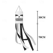 cheap Halloween Outdoor Decor-Halloween Windsocks Scary Halloween Hanging Windsock Flag Halloween Decorations for Outdoor Indoor Garden Home Yard Party Supplies