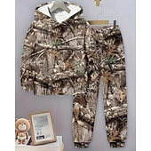 voordelige Jongens 3D Visie &amp; Geometrie-Jongens 3D Boom Set met capuchon en joggingbroek Sportoutfit Trainingspakken Lange mouw Lente Herfst Dagelijks Basic Casual Kinderen 4-12 jaar Capuchon Buiten Vakantie Sport Getailleerd