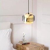 cheap Pendant Lights-Contemporary Scandinavian Cylinder Marble Glass 1/2/3 - Light Chandelier For Dining Room