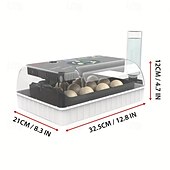cheap Animal Support &amp; Care-Intelligent Incubator Can Hold 12-18 Eggs LED Digital Temperature Display Automatic Egg Turn and Add Water for Eggs Duck Eggs Parrot Eggs Hatch Very Suitable for Gift Giving Family Farms.