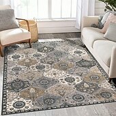 preiswerte Küchenteppiche &amp; Matten-Bohemian Boho Bereichsteppich Küchenteppich Rutschfester Ölbeständiger Bodenmatte Wohnzimmerteppich Innen- und Außenteppich Schlafzimmerdeko Badezimmermatte Eingangsfußmatte Fußmatte
