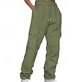 cheap Sweatpants-Men&#039;s Athletic Pants Sweatpants Trousers Pocket Drawstring Elastic Waist Plain Comfort Sports Outdoor Daily Fashion Casual Black Yellow Micro-elastic
